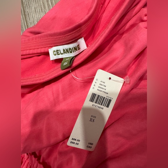 Anthropologie Gabbie Strapless Ruched Tube Dress by Celandine in Raspberry - Picture 4 of 5